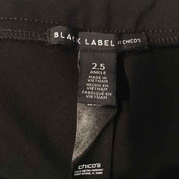 Chico Black Label side zip black pants size 2.5 - Picture 2 of 4